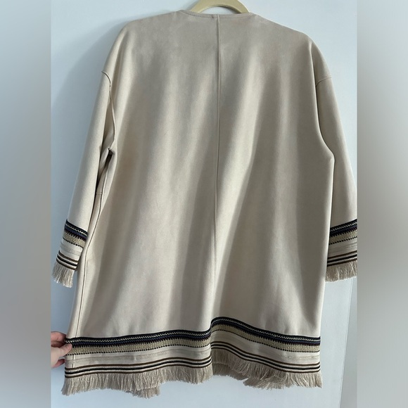 Zara Faux Suede Kimono with Stitched Detailing - Size M - Picture 5 of 5
